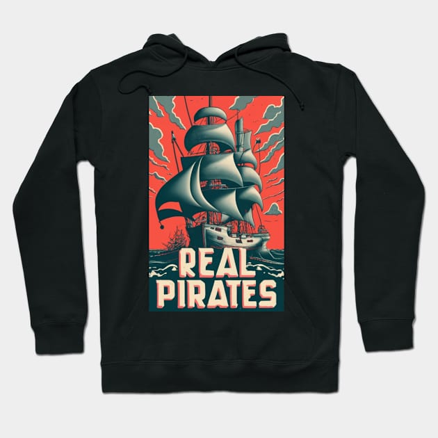 Pirates Ship Sailing Hoodie by Abeer Ahmad